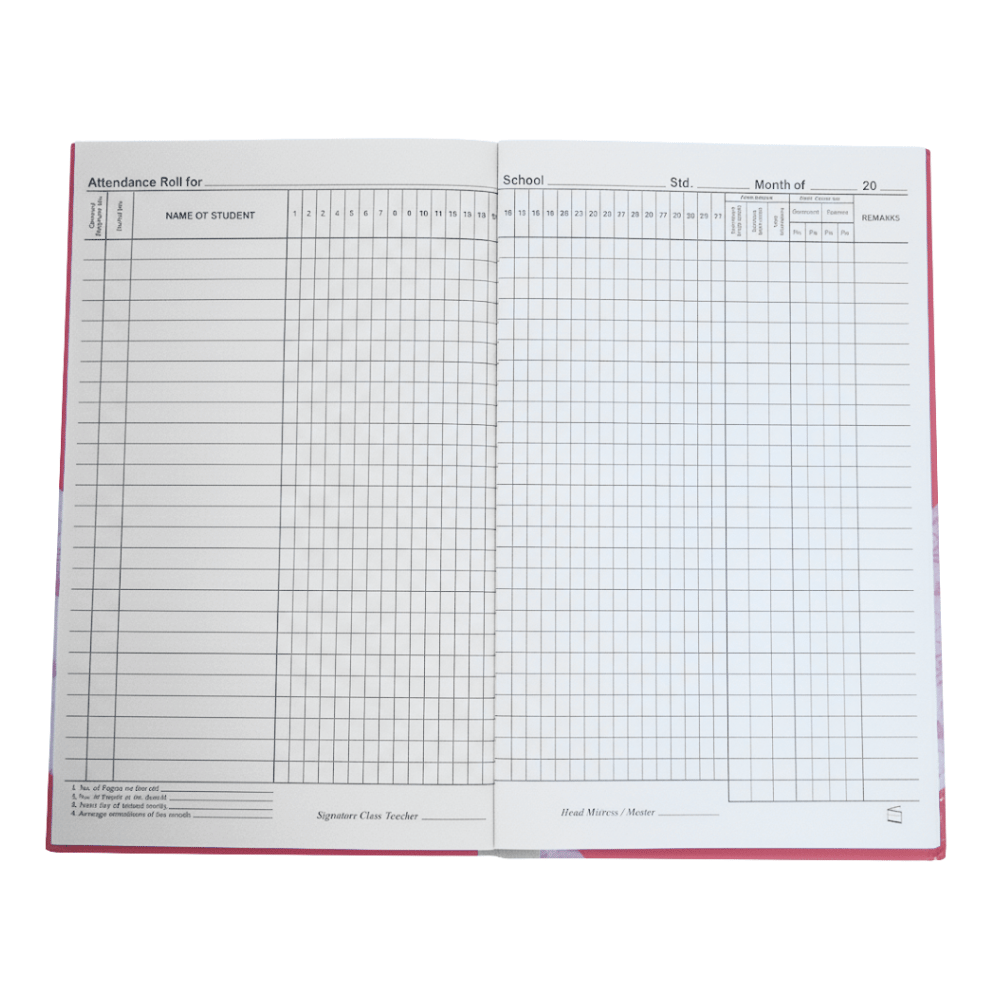 Decent Student/Teacher/Office Attendance Registers - Attendance Registers - Decent Paper Store -