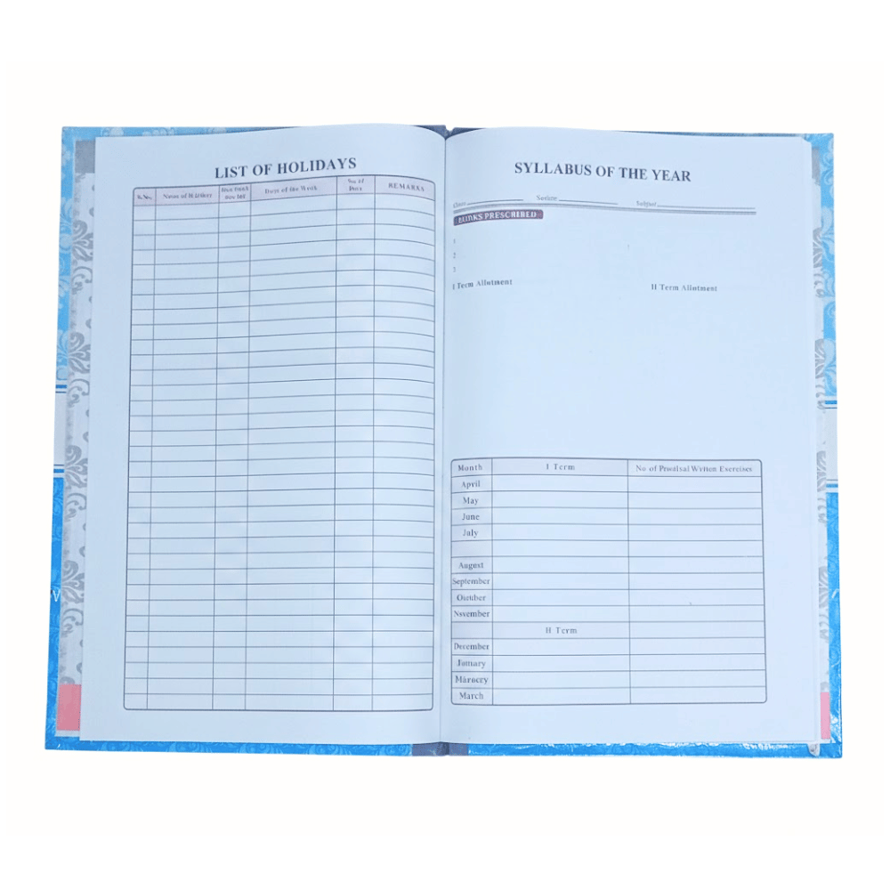 Decent Teachers Daily Diary and Marks Register - Daily Dairy - Decent Paper Store -