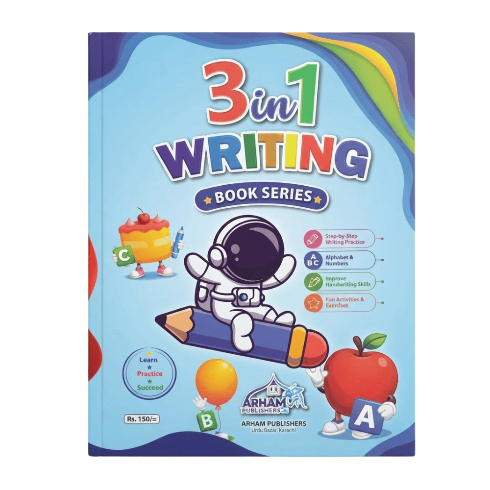 3-in-1 Writing Book for Kids – English, Urdu & Maths Practice - Writing Books - Decent Paper Store -