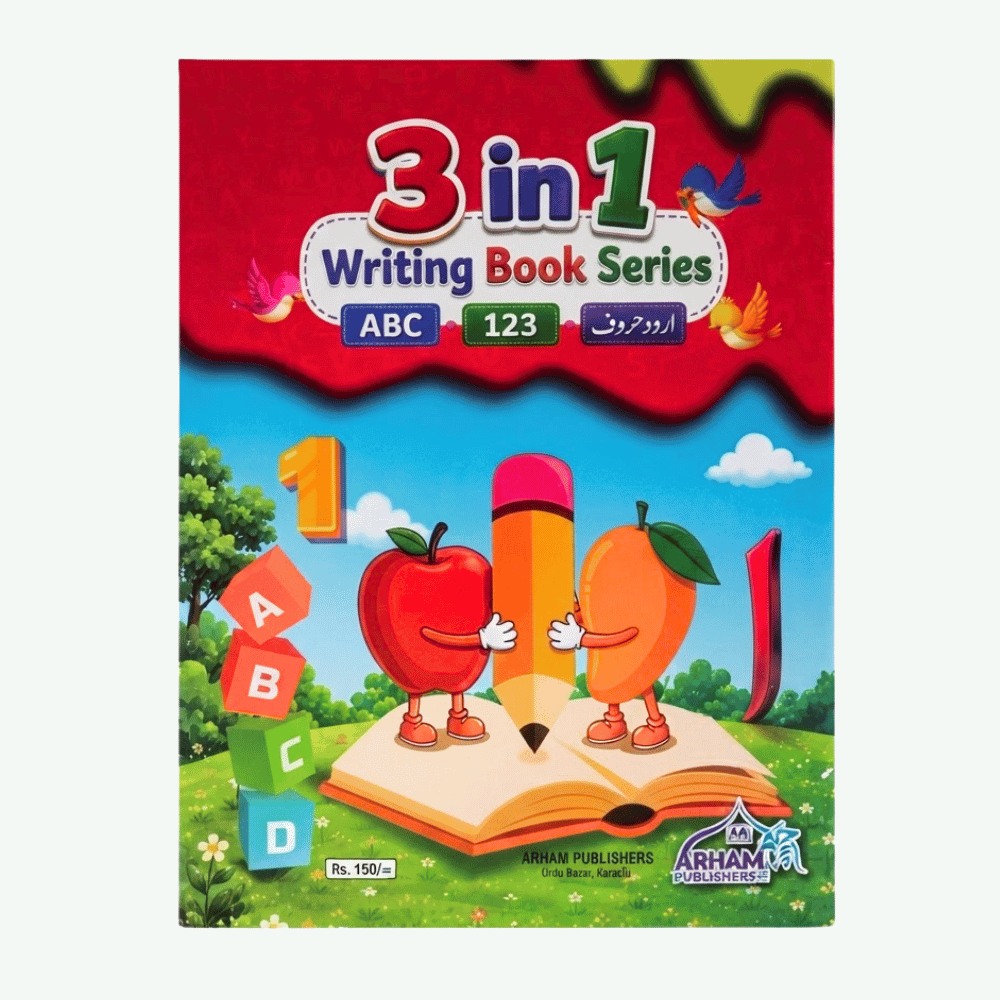 3-in-1 Writing Book for Kids – English, Urdu & Maths Practice - Writing Books - Decent Paper Store -