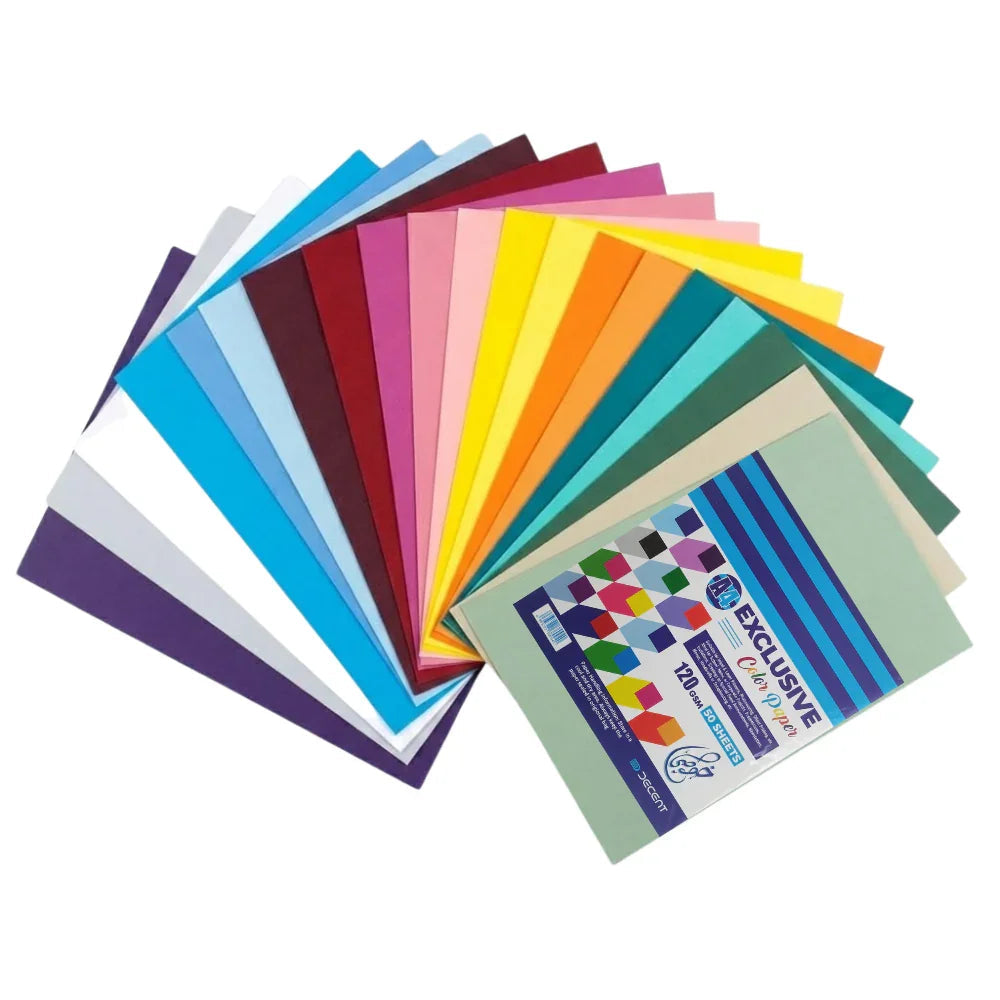 Decent Exclusive 120GSM Color Papers Pack of 50 Pages. - A4 Papers - Decent Paper Store -